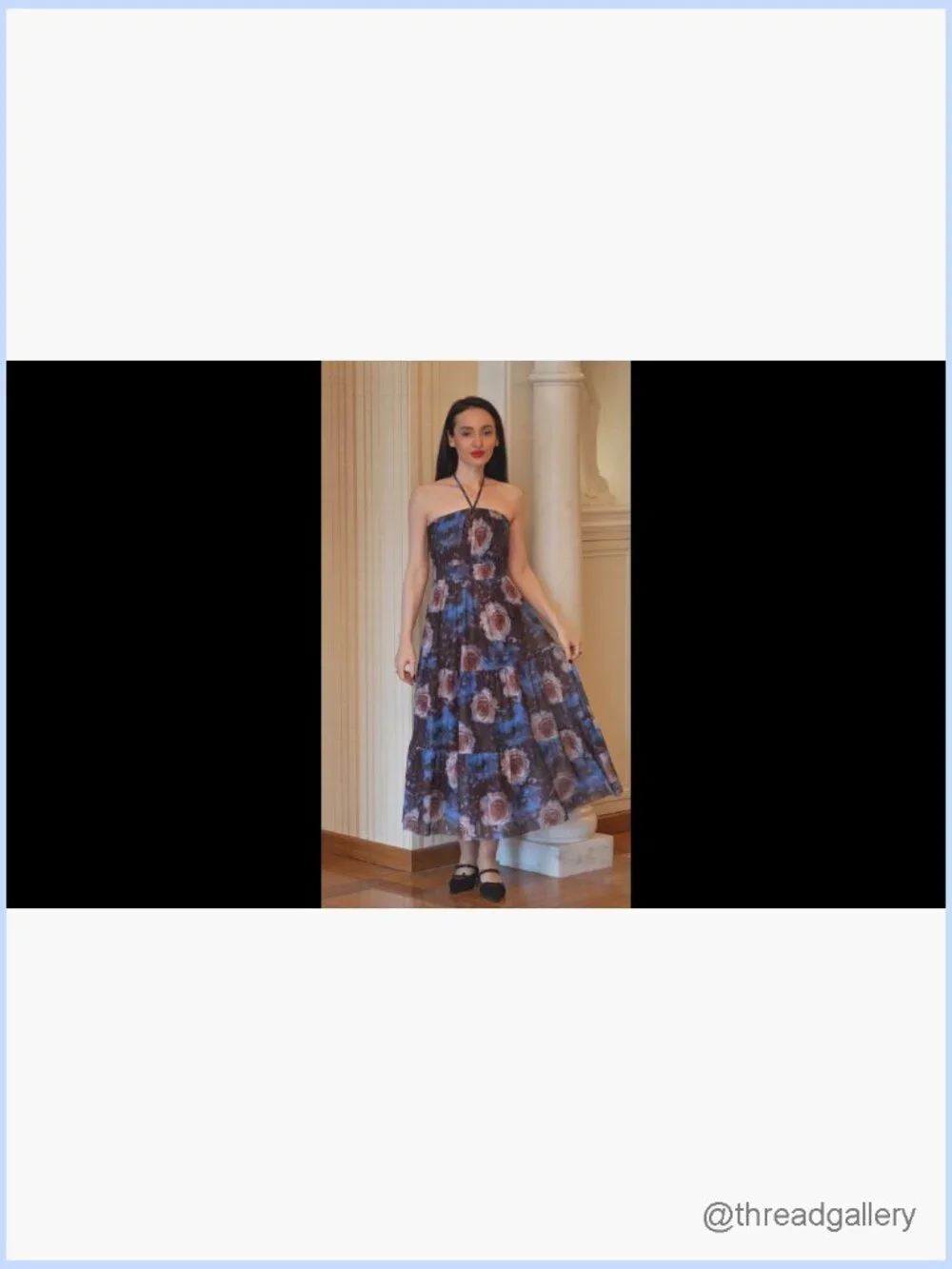 Strapless Boho Maxi Dress with Mesh Layers for Summer Beach Wedding - Picture 7 of 7